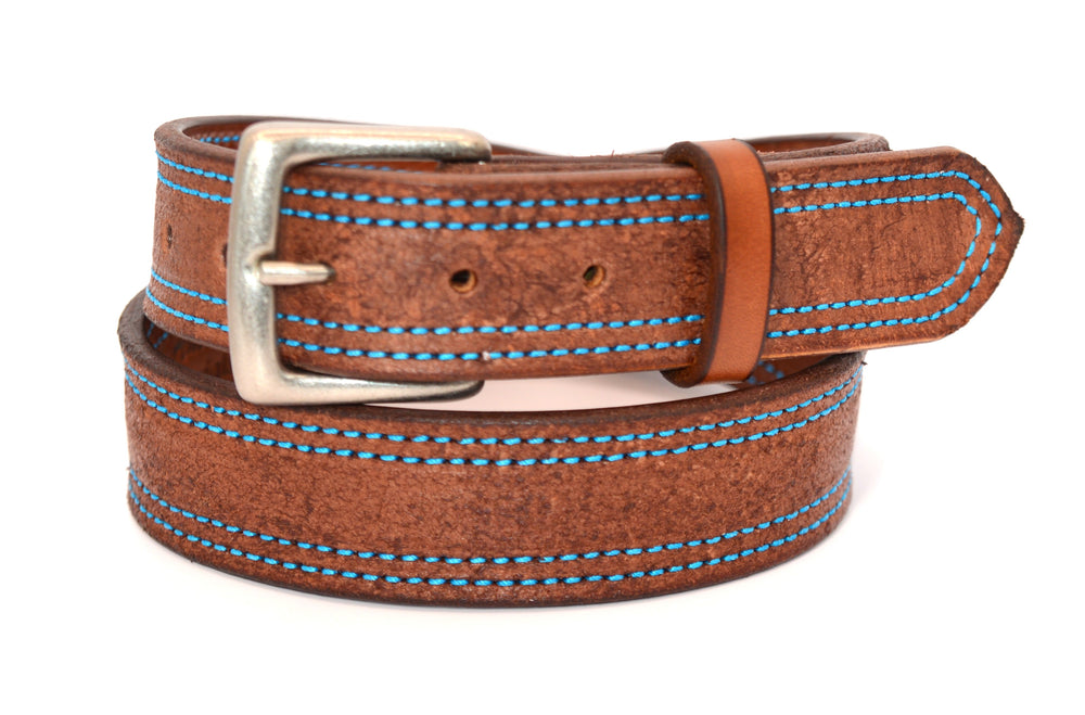 Double Stitched Leather Belt | Wenger Double Stitched Saddle Belt | Carry Belt