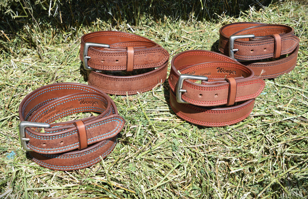 
                  
                    Double Stitched Leather Belt | Wenger Double Stitched Saddle Belt | Carry Belt
                  
                